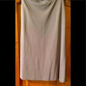Chrome colored grey Light weight skirt,  pull on style